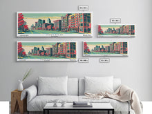 Cargar imagen en el visor de la galería, Chicago Illinois Panoramic Travel Poster Canvas Print

