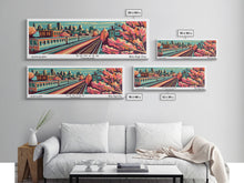 Load image into Gallery viewer, Denver Colorado Panoramic Travel Poster Canvas Print
