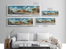Carregar imagem no visualizador da galeria, Round Rock Texas Panoramic Print, Elegant Framed Canvas Print, Travel Poster Art, Living Room Decor, Home Wall Art
