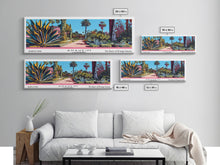 Carregar imagem no visualizador da galeria, Anaheim California Panoramic Painting, Mid Century Modern Framed Canvas Print, Retro Pop Art Travel Poster, Home Decor, City Art
