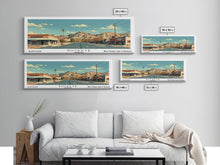 Carregar imagem no visualizador da galeria, Buckeye Arizona Panoramic Painting, Mid Century Modern Framed Canvas Print, Retro Pop Art Travel Poster, Office Wall Art Decor, City Print
