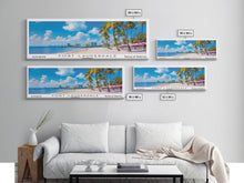Carregar imagem no visualizador da galeria, Fort Lauderdale Florida Panoramic Painting, Mid Century Modern Framed Canvas Print, Retro Pop Art Travel Poster, City Wall Art
