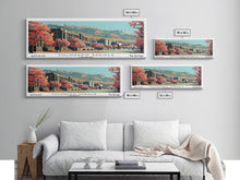 Load image into Gallery viewer, Colorado Springs Colorado Panoramic Painting, Framed Canvas Print, Mid Century Modern Wall Art, Retro Pop Art Travel Poster, Office Decor, City Art
