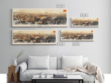 Carregar imagem no visualizador da galeria, Alcorcón Spain Panoramic Travel Poster, Framed Canvas Print or Metal Wall Art, Travel Art, Home Decor, Panoramic Painting, Midcentury Art
