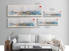 Load image into Gallery viewer, Batman Turkey Panoramic Travel Poster, Framed Canvas Print or Metal Wall Art, Travel Art, Home Decor, Panoramic Painting, Midcentury Art
