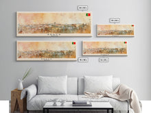 Load image into Gallery viewer, Braga Portugal Travel Art, City Art, Framed Canvas Print or Metal Wall Art, Europe Travel Poster, Panoramic Wall Art, Extra Wide Wall Art
