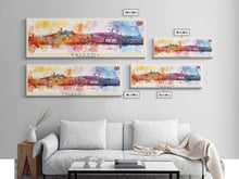 Carregar imagem no visualizador da galeria, Bristol United Kingdom Panoramic Travel Poster, Framed Canvas Print or Metal Wall Art, Travel Art, Home Decor, Panoramic Painting, Midcentury Art
