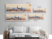 Load image into Gallery viewer, Cluj Napoca Romania Travel Print Wall Art, Panoramic City Art, Travel Art, Wall Decor, Vacation Gift, Framed Canvas Print Or Metal Art
