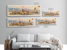 Load image into Gallery viewer, Cordoba Spain Travel Art, City Art, Framed Canvas Print or Metal Wall Art, Europe Travel Poster, Panoramic Wall Art, Extra Wide Wall Art
