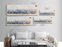 Load image into Gallery viewer, Dusseldorf Germany Travel Art, City Art, Framed Canvas Print or Metal Wall Art, Europe Travel Poster, Panoramic Wall Art, Extra Wide Wall Art
