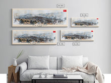 Load image into Gallery viewer, Erzurum Turkey Travel Print Wall Art, Panoramic City Art, Travel Art, Wall Decor, Vacation Gift, Framed Canvas Print Or Metal Art
