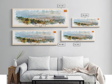 Load image into Gallery viewer, Getafe Spain Panoramic Travel Poster, Framed Canvas Print or Metal Wall Art, Travel Art, Home Decor, Panoramic Painting, Midcentury Art

