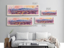 Carregar imagem no visualizador da galeria, Čačak Serbia Wall Art, Panoramic Travel Poster, Panoramic Framed Canvas Print, City Wall Art, Wall Hanging Home Decor, Travel Art
