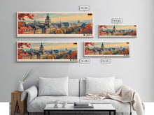 Cargar imagen en el visor de la galería, Chemnitz Germany Wall Art, Panoramic Travel Poster, Panoramic Framed Canvas Print, City Wall Art, Wall Hanging Home Decor, Travel Art
