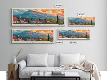 Carregar imagem no visualizador da galeria, Albacete Spain Travel Print Wall Art, Panoramic City Art, Travel Art, Wall Decor, Vacation Gift, Framed Canvas Print Or Metal Art
