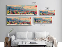 Load image into Gallery viewer, Batman TurkeyPanoramic Travel Poster, Framed Canvas Print or Metal Wall Art, Travel Art, Home Decor, Panoramic Painting, Midcentury Art
