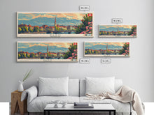 Load image into Gallery viewer, Bern Switzerland Travel Art, City Art, Framed Canvas Print or Metal Wall Art, Europe Travel Poster, Panoramic Wall Art, Extra Wide Wall Art
