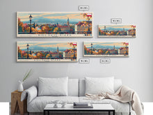 Carregar imagem no visualizador da galeria, Bielsko Biala Poland Travel Art, City Art, Framed Canvas Print or Metal Wall Art, Europe Travel Poster, Panoramic Wall Art, Extra Wide Wall Art
