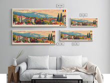 Load image into Gallery viewer, Braila Romania Travel Art, City Art, Framed Canvas Print or Metal Wall Art, Europe Travel Poster, Panoramic Wall Art, Extra Wide Wall Art
