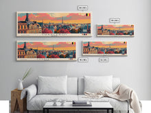 Cargar imagen en el visor de la galería, Charleroi Belgium Travel Print Wall Art, Panoramic City Art, Travel Art, Wall Decor, Vacation Gift, Framed Canvas Print Or Metal Art

