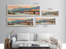 Cargar imagen en el visor de la galería, Cheboksary Russia Travel Art, City Art, Framed Canvas Print or Metal Wall Art, Europe Travel Poster, Panoramic Wall Art, Extra Wide Wall Art
