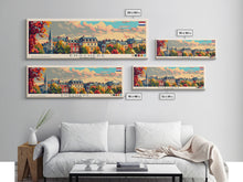 Load image into Gallery viewer, Enschede Netherlands Wall Art, Panoramic Travel Poster, Panoramic Framed Canvas Print, City Wall Art, Wall Hanging Home Decor, Travel Art
