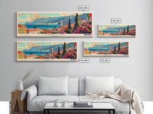 Cargar imagen en el visor de la galería, Funchal Portugal Travel Print Wall Art, Panoramic City Art, Travel Art, Wall Decor, Vacation Gift, Framed Canvas Print Or Metal Art
