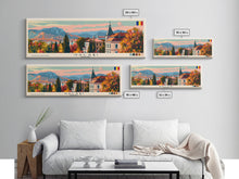 Cargar imagen en el visor de la galería, Galati Romania Travel Art, City Art, Framed Canvas Print or Metal Wall Art, Europe Travel Poster, Panoramic Wall Art, Extra Wide Wall Art
