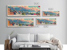 Carregar imagem no visualizador da galeria, Ålesund Norway Wall Art, Panoramic Travel Poster, Panoramic Framed Canvas Print, City Wall Art, Wall Hanging Home Decor, Travel Art
