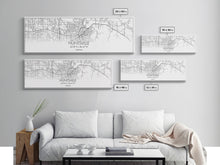 Load image into Gallery viewer, Panoramic Huntsville City Map, Alabama Art, Map Print, Minimalist Wall Art, Canvas Art, Housewarming Gift, Street Map Art, Closing Gift
