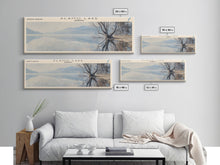 Carregar imagem no visualizador da galeria, Alamo Lake Arizona Panoramic Framed Canvas Print, Lake House Decor, Minimalist Art, Travel Poster, Wood Wall Art, Scenic Painting
