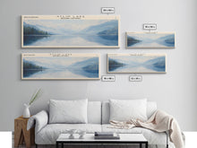 Carregar imagem no visualizador da galeria, Atlin Lake Panoramic Framed Canvas Print, Lake House Decor, Minimalist Art, Travel Poster, Scenic View, Nature Wall Art
