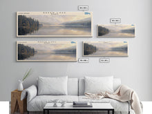 Carregar imagem no visualizador da galeria, Baker Lake Panoramic Framed Canvas Print, Lake House Decor, Minimalist Art, Travel Poster, Scenic View, Nature Wall Art
