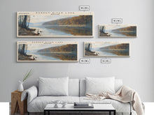 Load image into Gallery viewer, Barren River Lake Kentucky Framed Canvas Print, Panoramic Lake House Decor, Scenic View, Travel Poster, Rustic Art, Nature Scene
