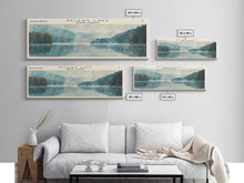 Load image into Gallery viewer, Belews Lake North Carolina Panoramic Framed Canvas Print, Lake House Decor, Scenic View, Travel Poster, Minimalist Art, Home Decor
