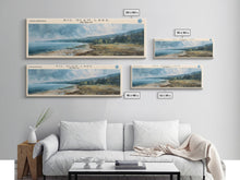 Carregar imagem no visualizador da galeria, Big Glen Lake Michigan Framed Canvas Print, Lake House Decor, Panoramic Scenic View, Travel Poster, Rustic Art, Lake Painting
