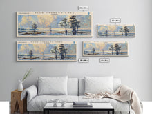 Carregar imagem no visualizador da galeria, Blue Cypress Lake Florida Framed Canvas Print, Lake House Art, Panoramic Scenic View, Travel Poster, Modern Decor, Lake Painting
