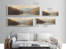 Load image into Gallery viewer, Cumberland Lake Framed Canvas Print, Lake House Art, Panoramic Wall Art, Travel Poster, Modern Lake Painting, Nature Art
