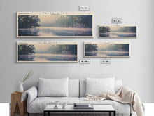 Carregar imagem no visualizador da galeria, False River Louisiana Framed Canvas Print, Lake House Decor, Panoramic Wall Art, Travel Poster, Rustic Lake Painting, Home Decor

