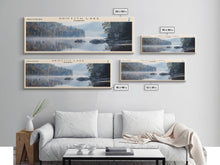 Load image into Gallery viewer, Griffith Lake Vermont Framed Canvas Print, Lake House Decor, Panoramic Wall Art, Travel Poster, Beautiful Lake Painting, Nature Art
