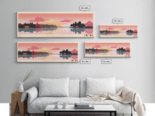 Load image into Gallery viewer, Smithville Lake, Missouri Framed Canvas Print, Lake House Art, Midcentury Modern Decor, Pop Art, Travel Poster, Living Room Wall Art
