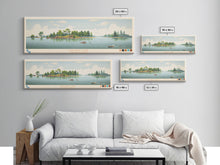 Load image into Gallery viewer, Sylvan Lake, South Dakota Framed Canvas Print, Lake House Decor, Midcentury Modern Art, Pop Art, Travel Poster, Bedroom Wall Art
