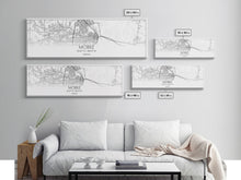 Load image into Gallery viewer, Panoramic Mobile City Map, Alabama Art, Map Print, Minimalist Wall Art, Canvas Art, Housewarming Gift, Street Map Art, Closing Gift
