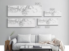 Load image into Gallery viewer, Panoramic Riverside City Map, California Art, Map Print, Minimalist Wall Art, Canvas Art, Housewarming Gift, Street Map Art, Closing Gift
