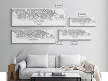 Load image into Gallery viewer, Panoramic Santa Ana City Map, California Art, Map Print, Minimalist Wall Art, Canvas Art, Housewarming Gift, Street Map Art, Closing Gift
