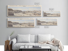 Carregar imagem no visualizador da galeria, Akrotiri Archaeological Site Framed Canvas Print Travel Poster | Wall Art | Home Decor | Gift For Travel Lover | Wall Hanging | Original Art
