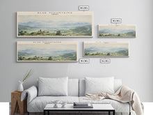 Load image into Gallery viewer, Blue Mountains Travel Print Wall Art, Travel Poster Print, Retro Style COUNTRY Home Decor, Wall Hanging, Travel Gift Idea, Unique Metal Art
