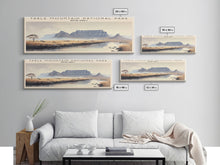 Carregar imagem no visualizador da galeria, Table Mountain Travel Print Wall Art, Travel Poster Print, Retro Style COUNTRY Home Decor, Wall Hanging, Travel Gift Idea, Unique Metal Art
