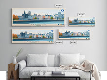 Carregar imagem no visualizador da galeria, Aberdeen, Scotland Panoramic Travel Poster Canvas Print, Aberdeen, Scotland Painting, Scotland Art, Aberdeen Panoramic Travel Art, Travel Painting
