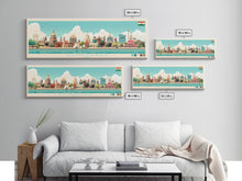 Carregar imagem no visualizador da galeria, Ahmedabad, India Panoramic Travel Poster Canvas Print, Ahmedabad, India Painting, India Art, Ahmedabad Travel Art, Living Room Painting
